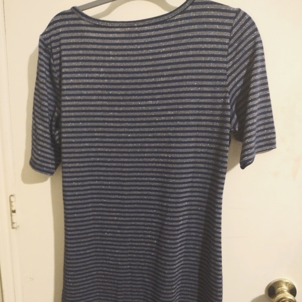 LulaRoe size Large blue silver Julia dress